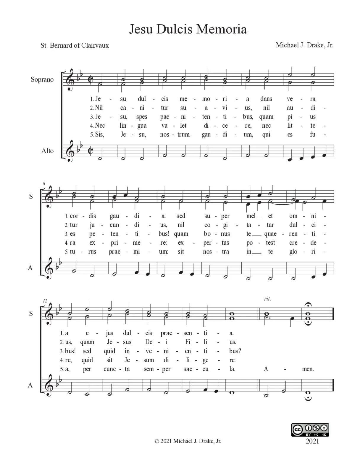 Jesu dulcis memoria - Page 1