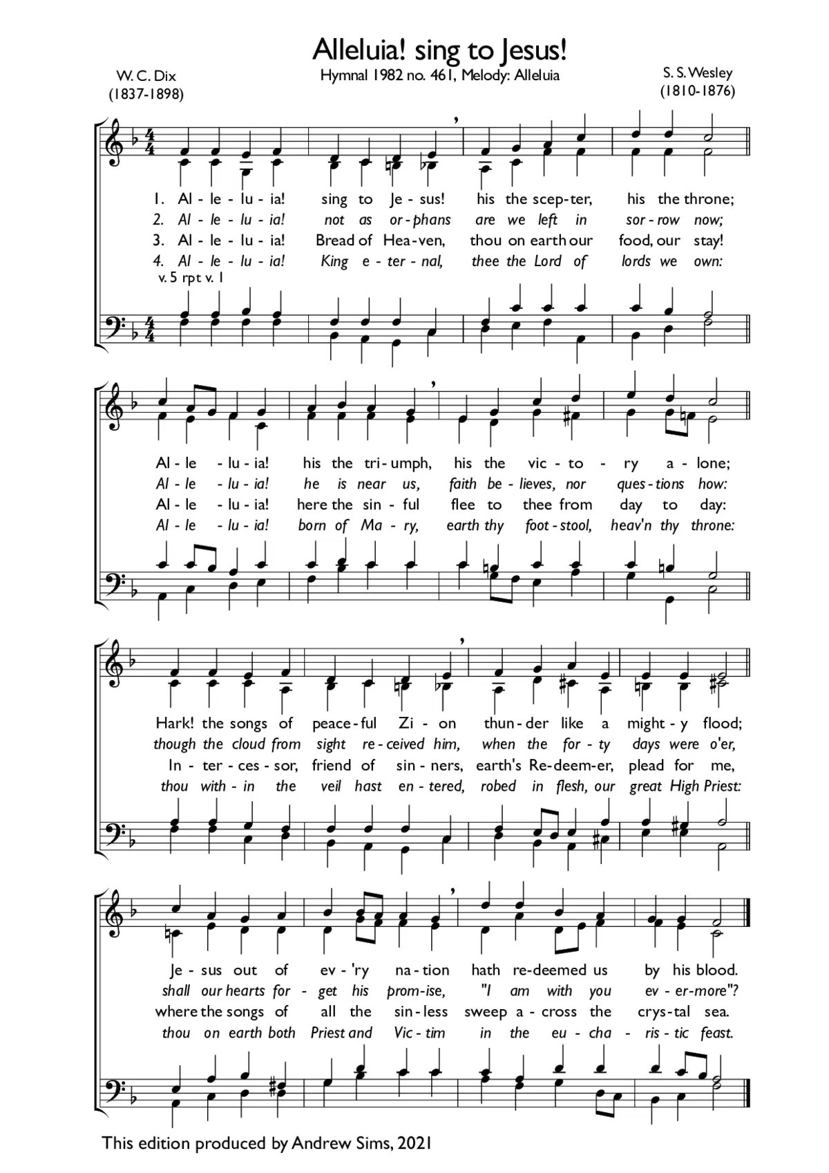 Alleluia, sing to Jesus - Page 1