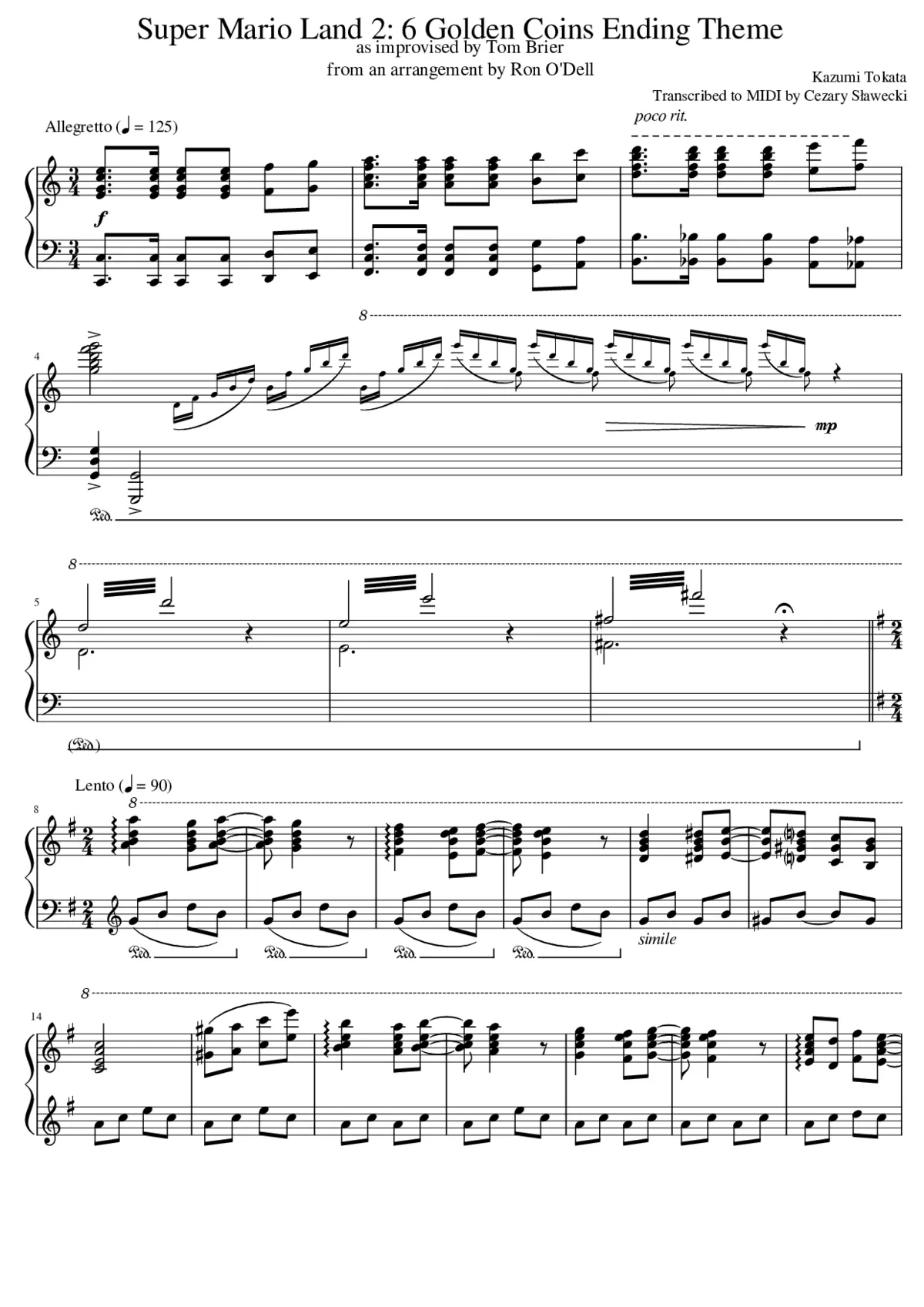 Tom Brier Improvisation - Page 1