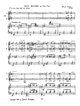 2 Ballades de Paul Fort