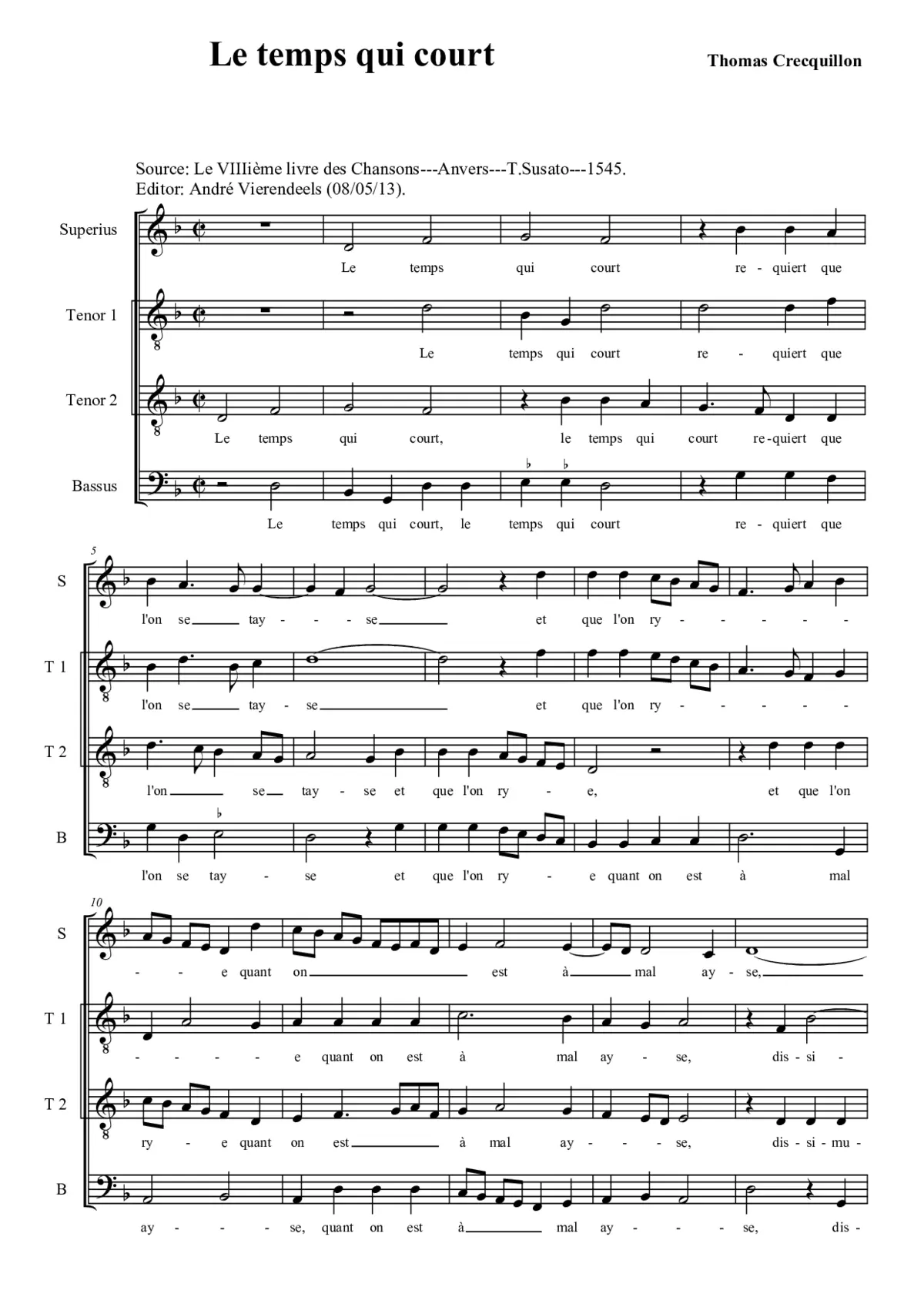 Le temps qui court - Page 1