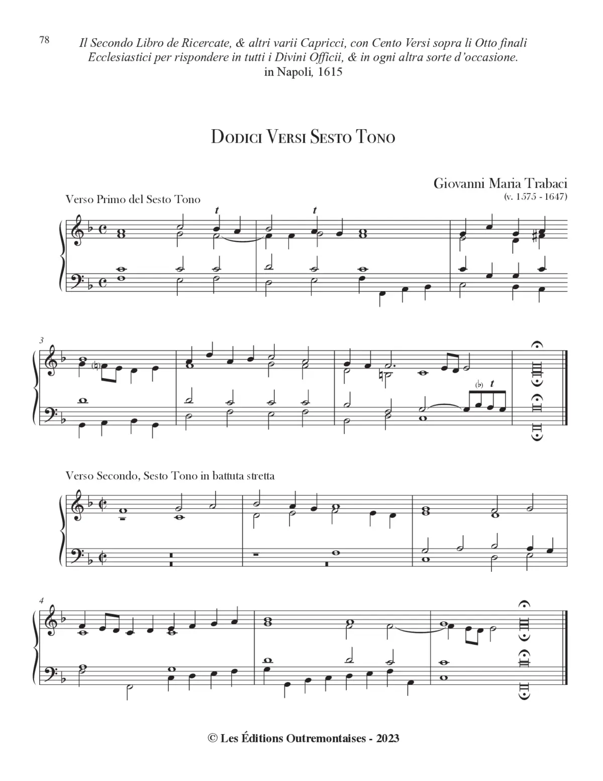12 Versi Sesto Tono per Organo - Page 1