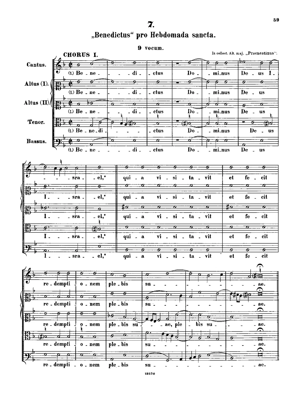 Benedictus Dominus Deus Israel - Page 1