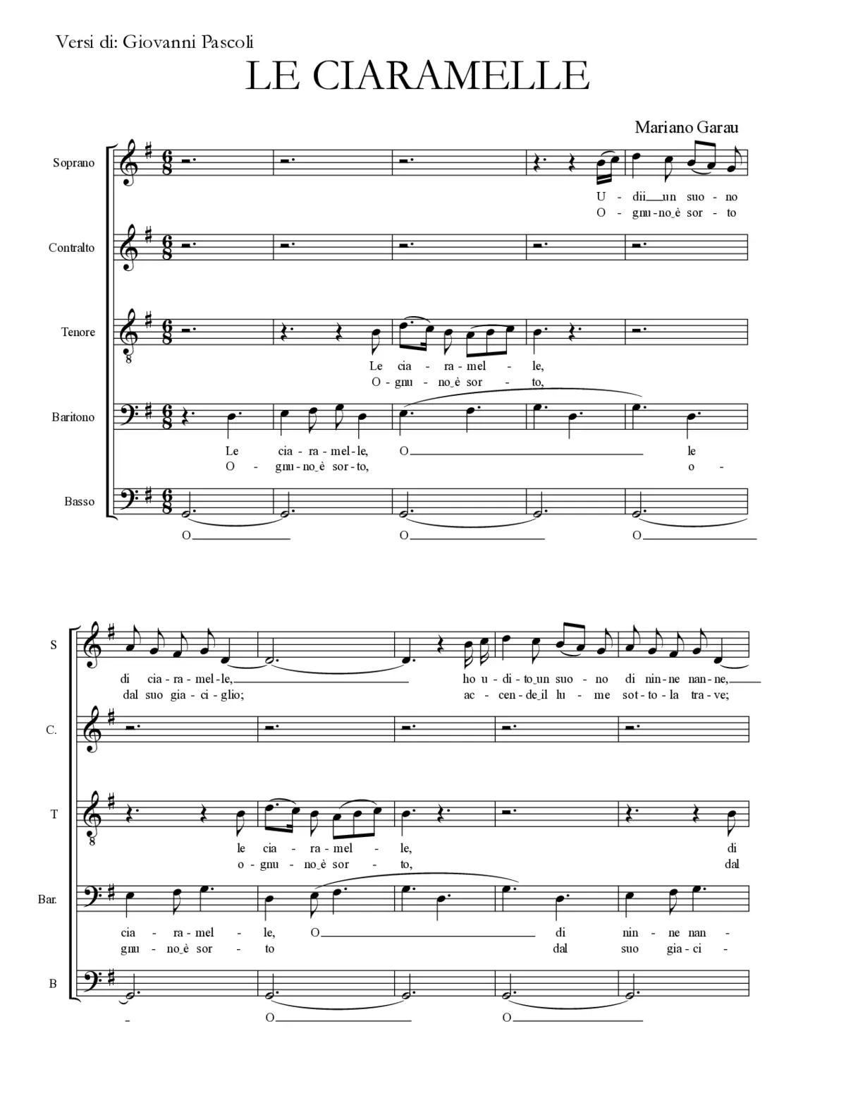 Le ciaramelle II - Page 1