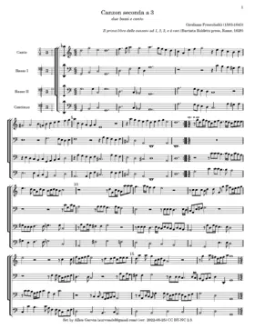 Canzon II à due bassi e canto