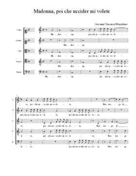 Madonna, poi che uccider mi volete