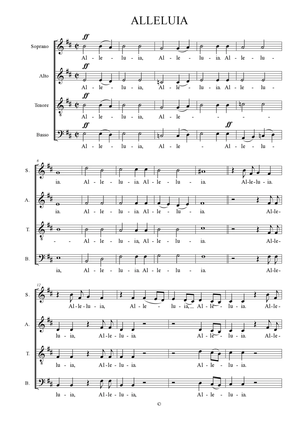 Alleluia - Page 1