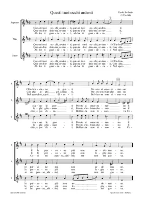 Questi tuoi occhi ardenti