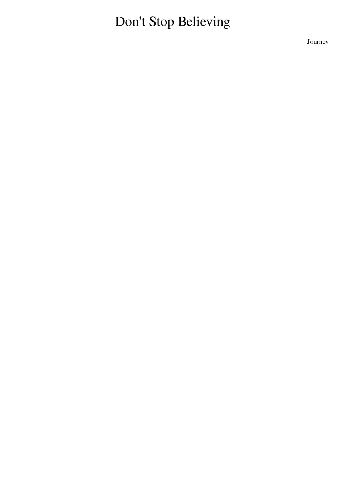 Don't Stop Believin' - Page 1