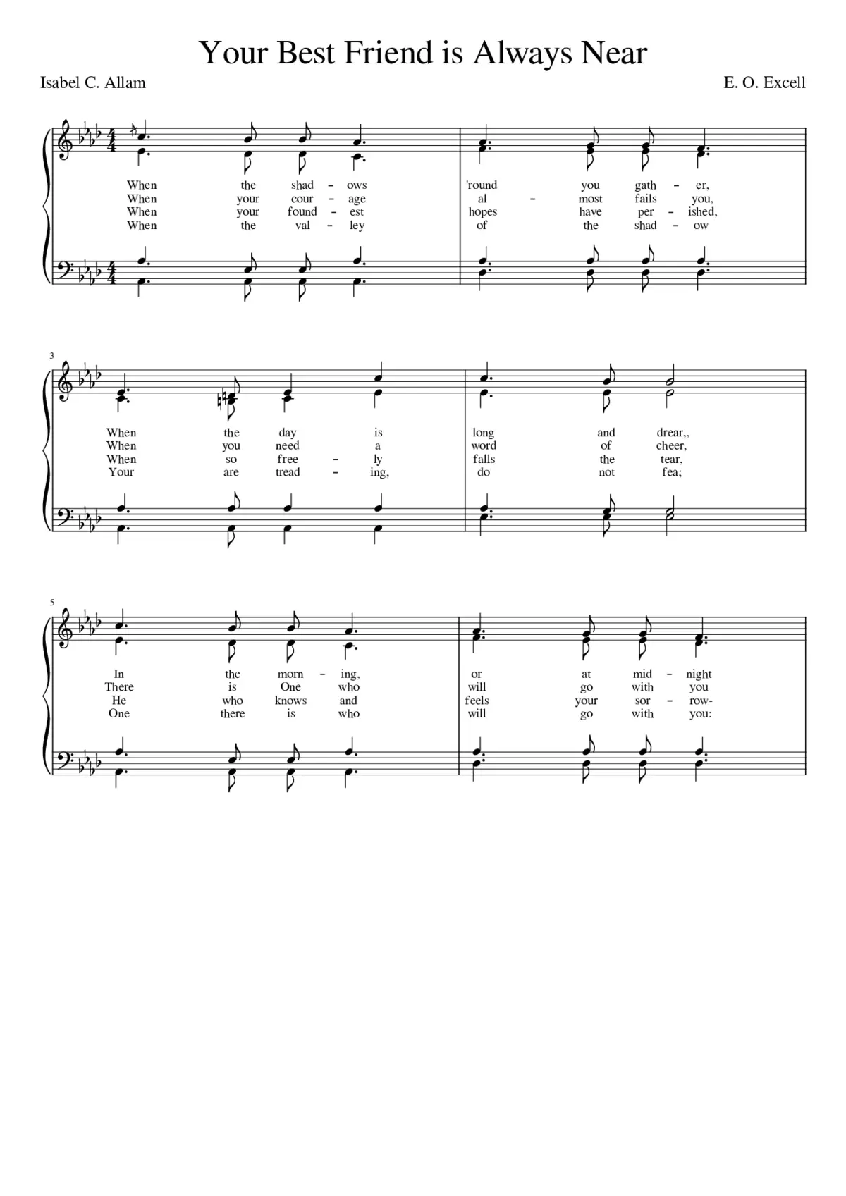 When the shadows round you gather (Excell) - Page 1