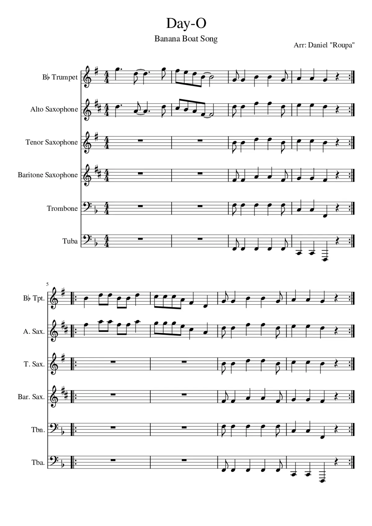 banana boat song - Page 1