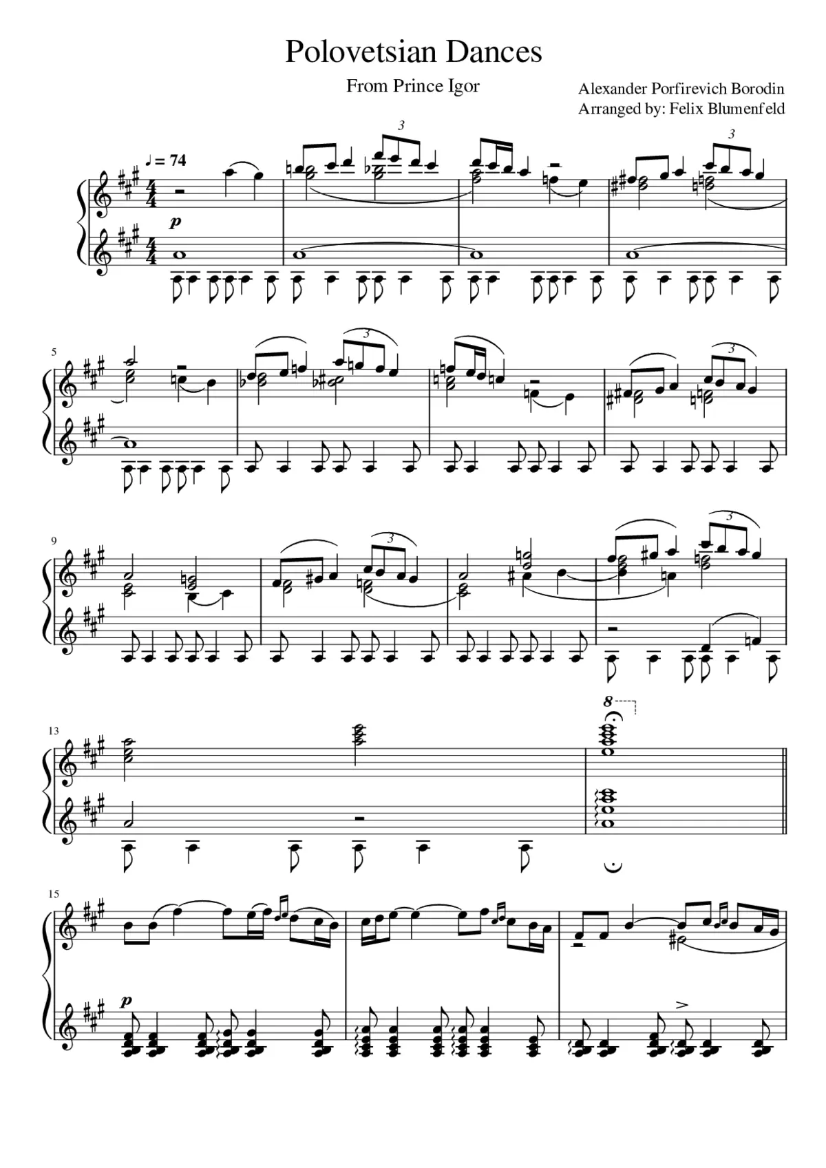 Polovtsian Dances - Page 1