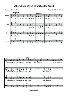 Abendlich schon rauscht der Wald