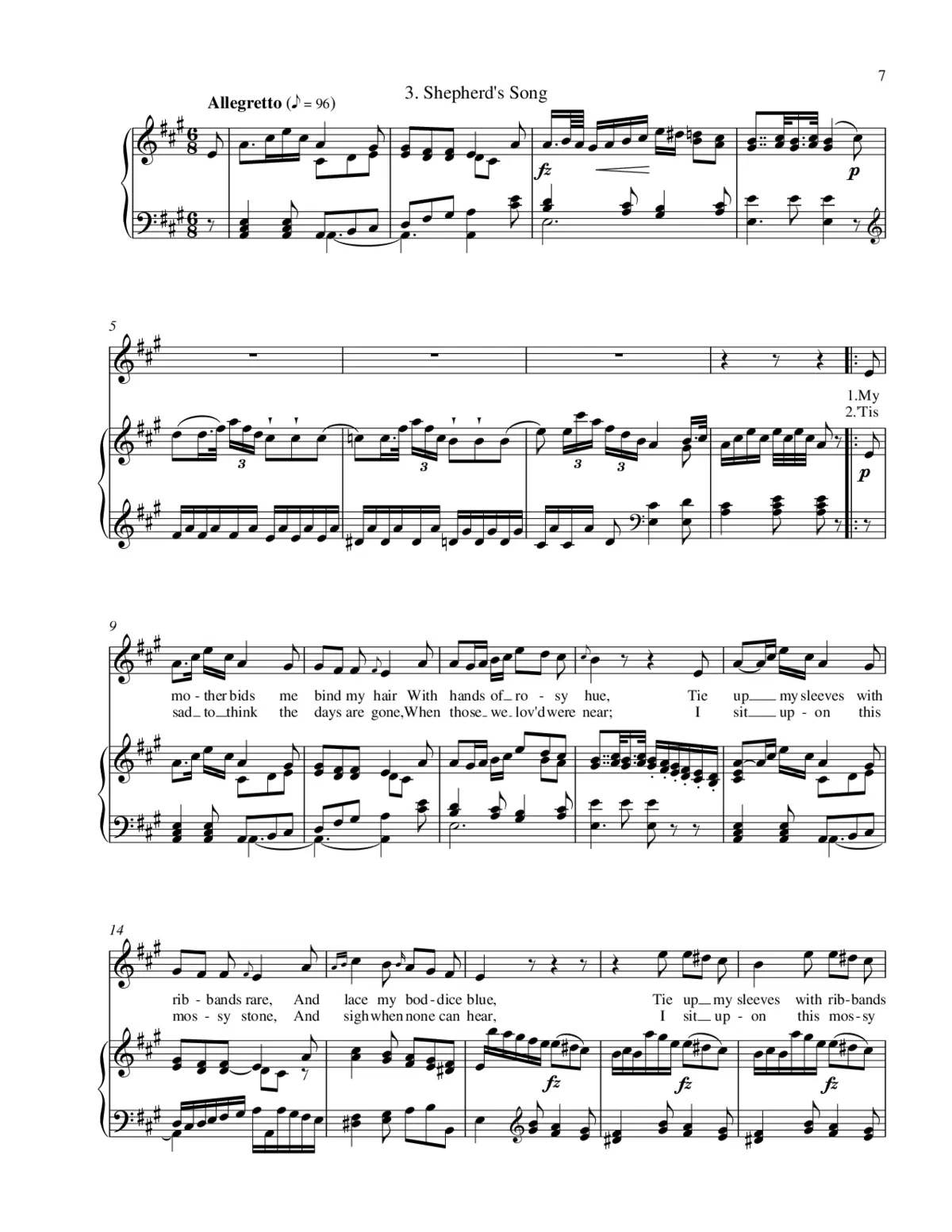 A Pastoral Song - Page 1