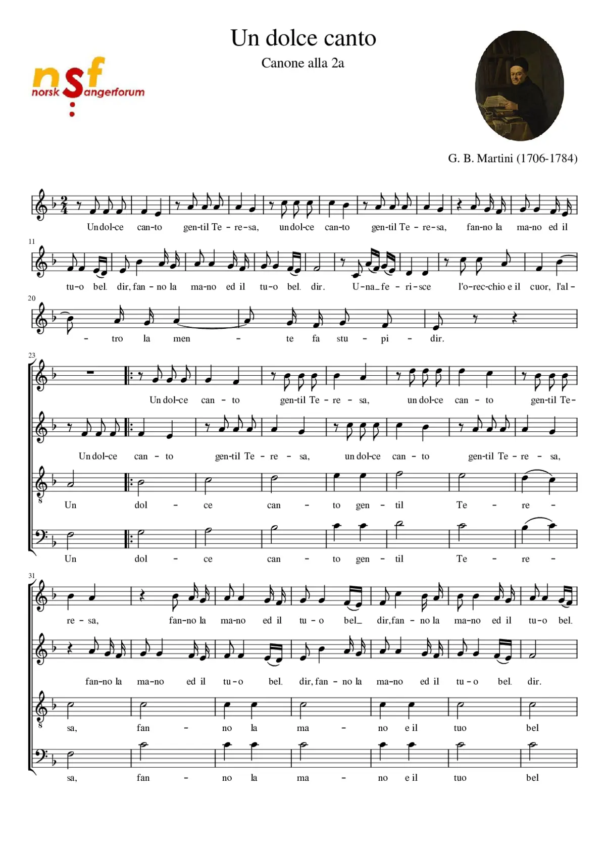 Un dolce canto - Page 1