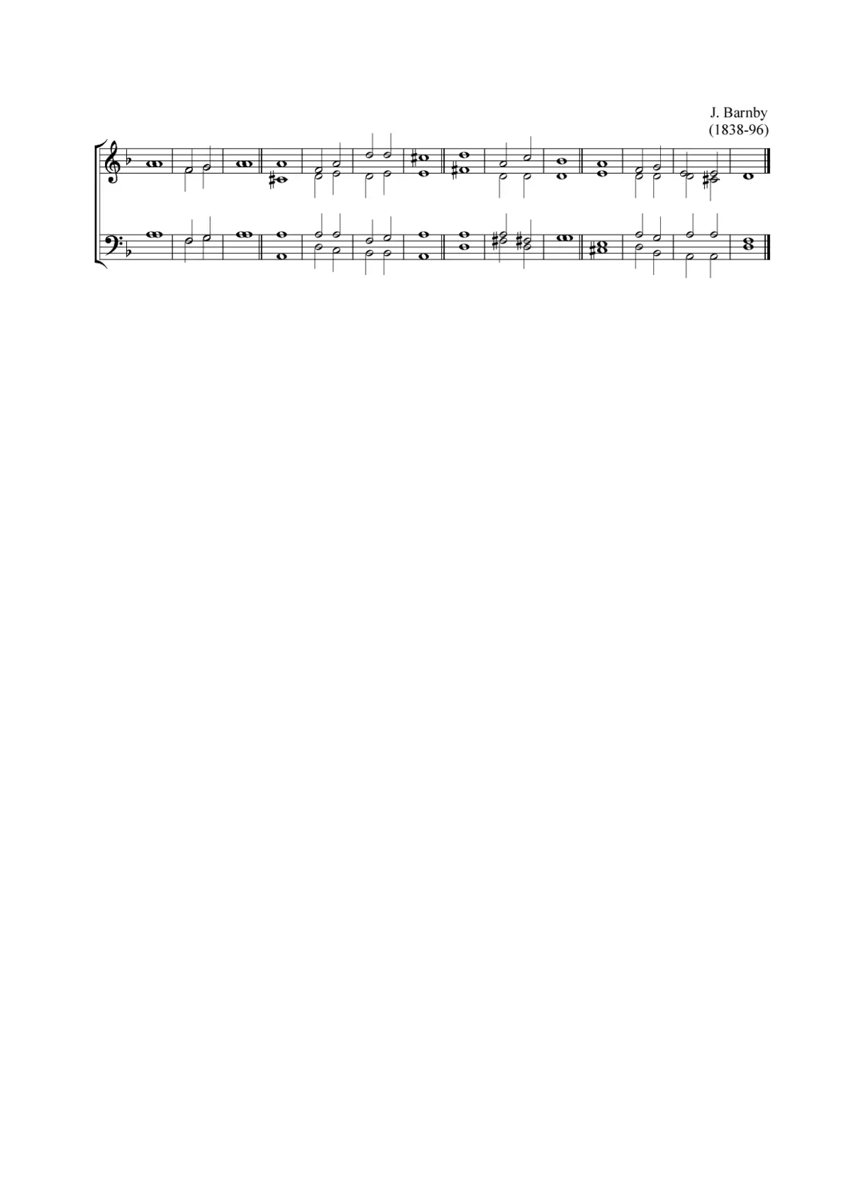 Double chant in D minor - Page 1