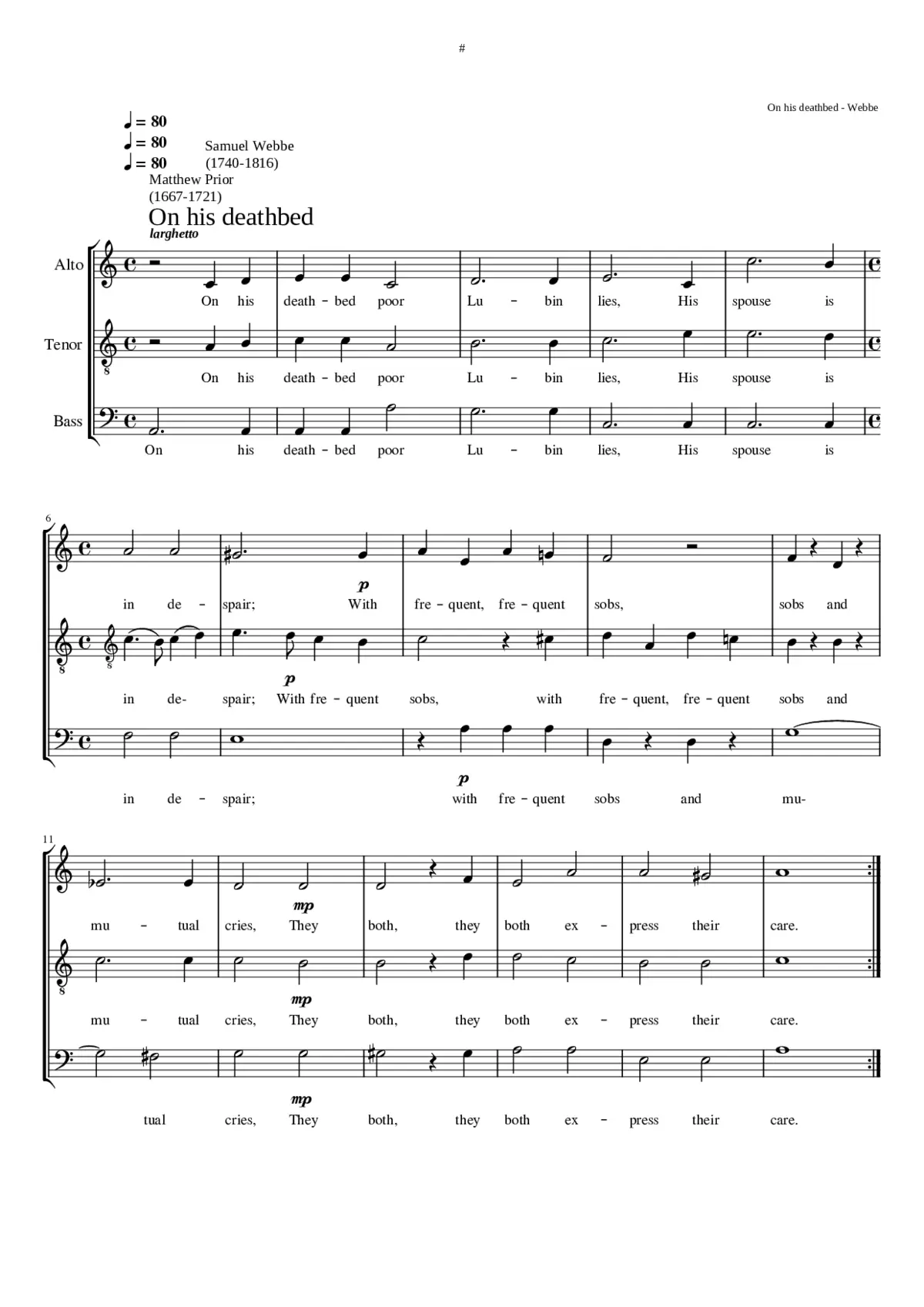 On his deathbed - Page 1