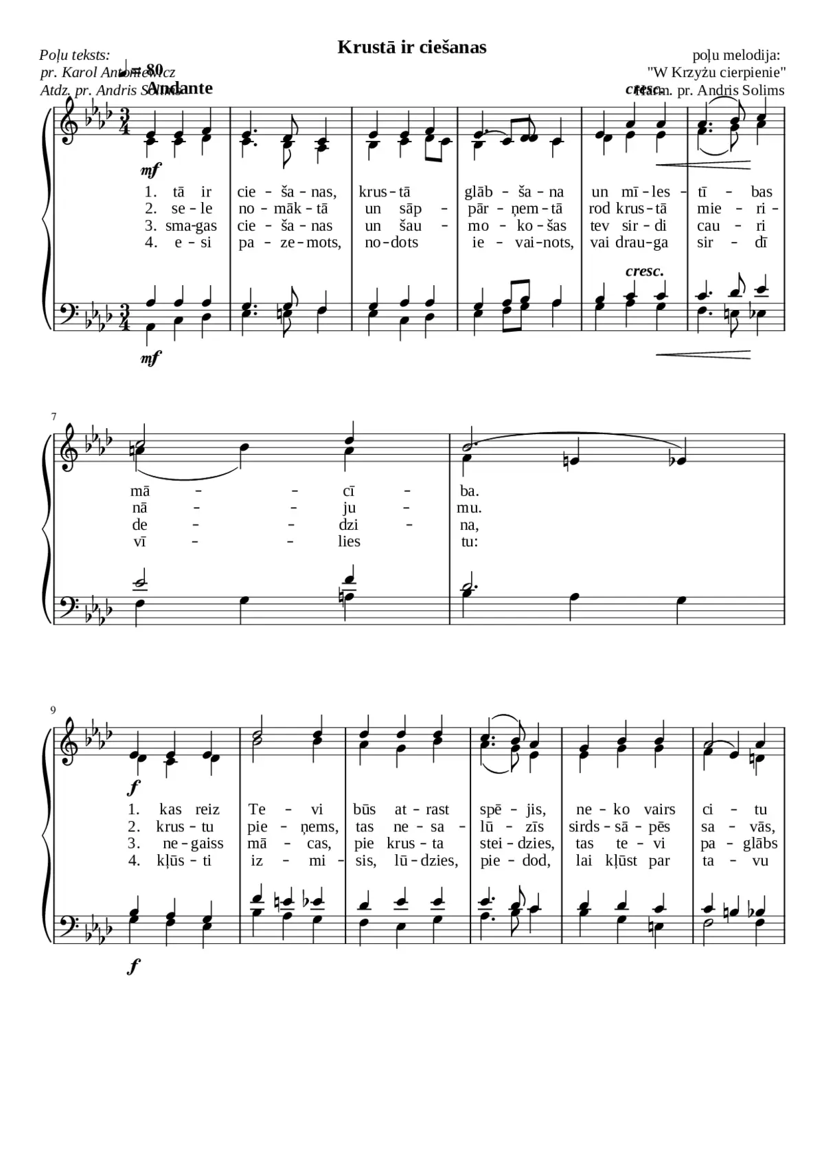 KrustÄ ir ciešanas (W KrzyÅ¼u cierpienie) - Page 1