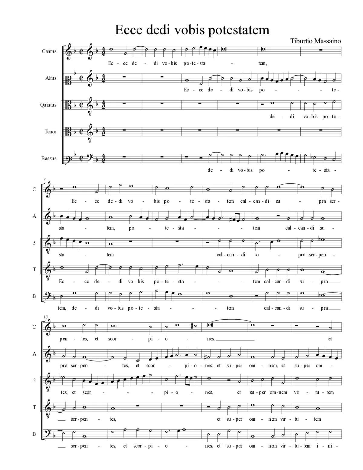Ecce dedi vobis potestatem - Page 1