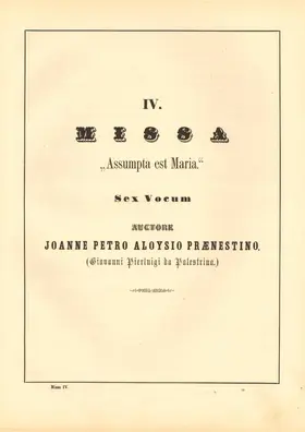 Missa Assumpta est Maria