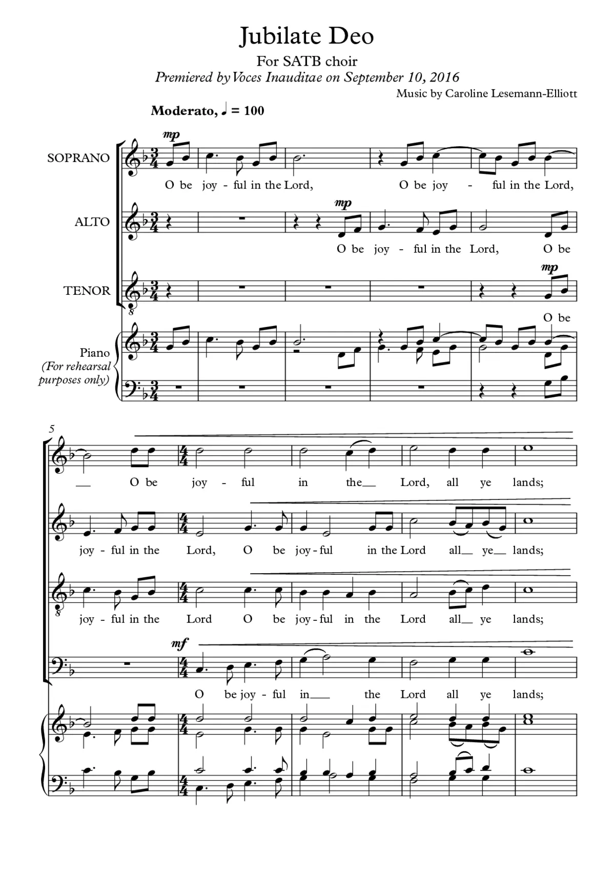 Jubilate Deo - Page 1