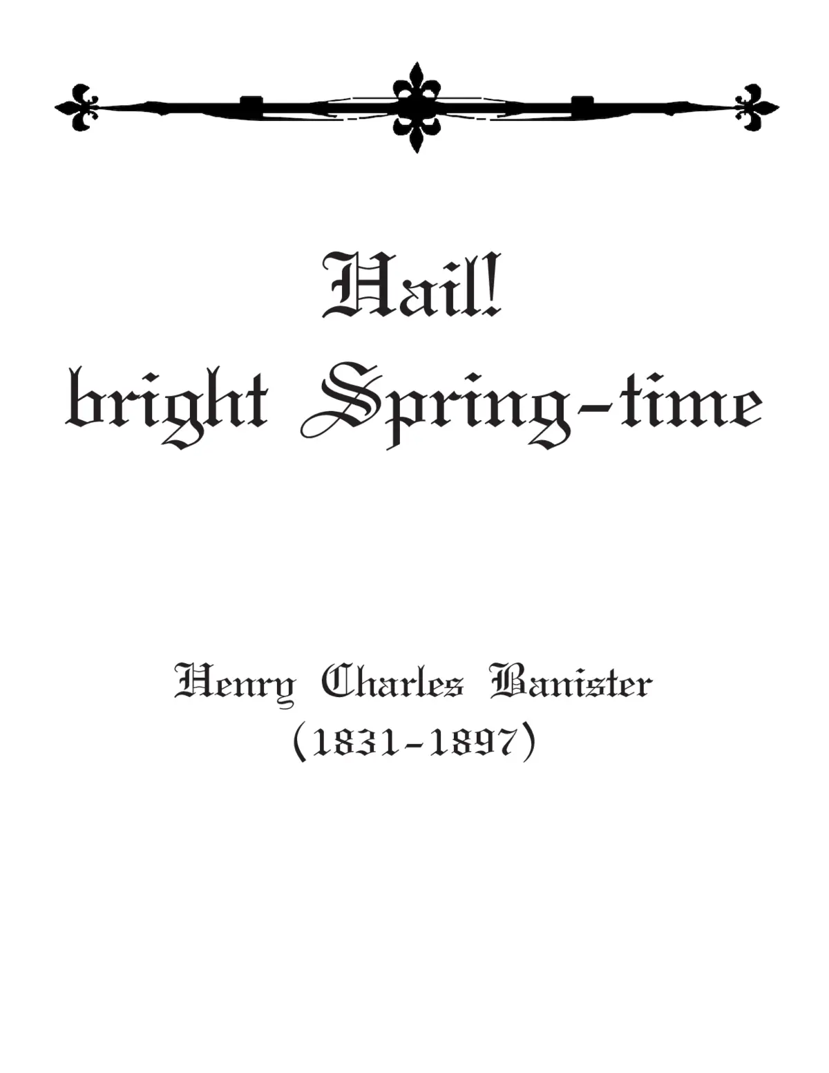 Hail! bright Spring-time - Page 1