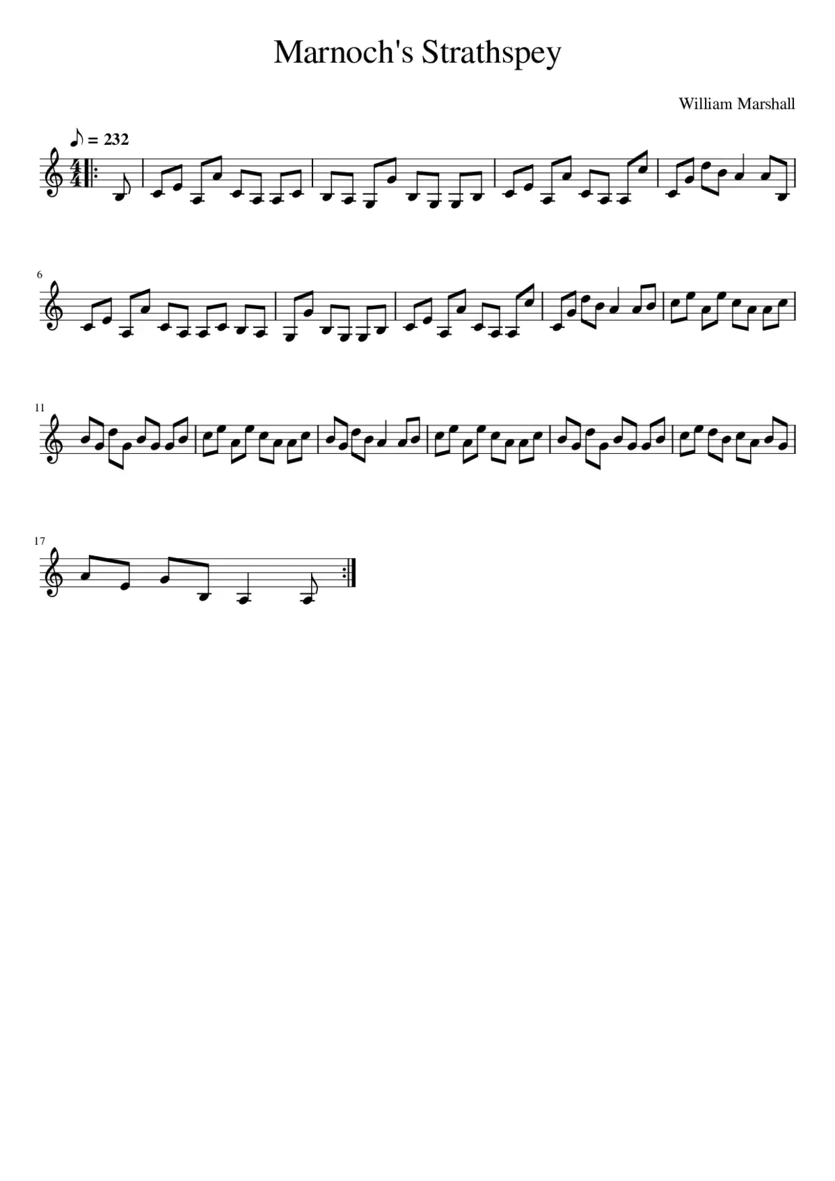 Marnoch's Strathspey - Page 1