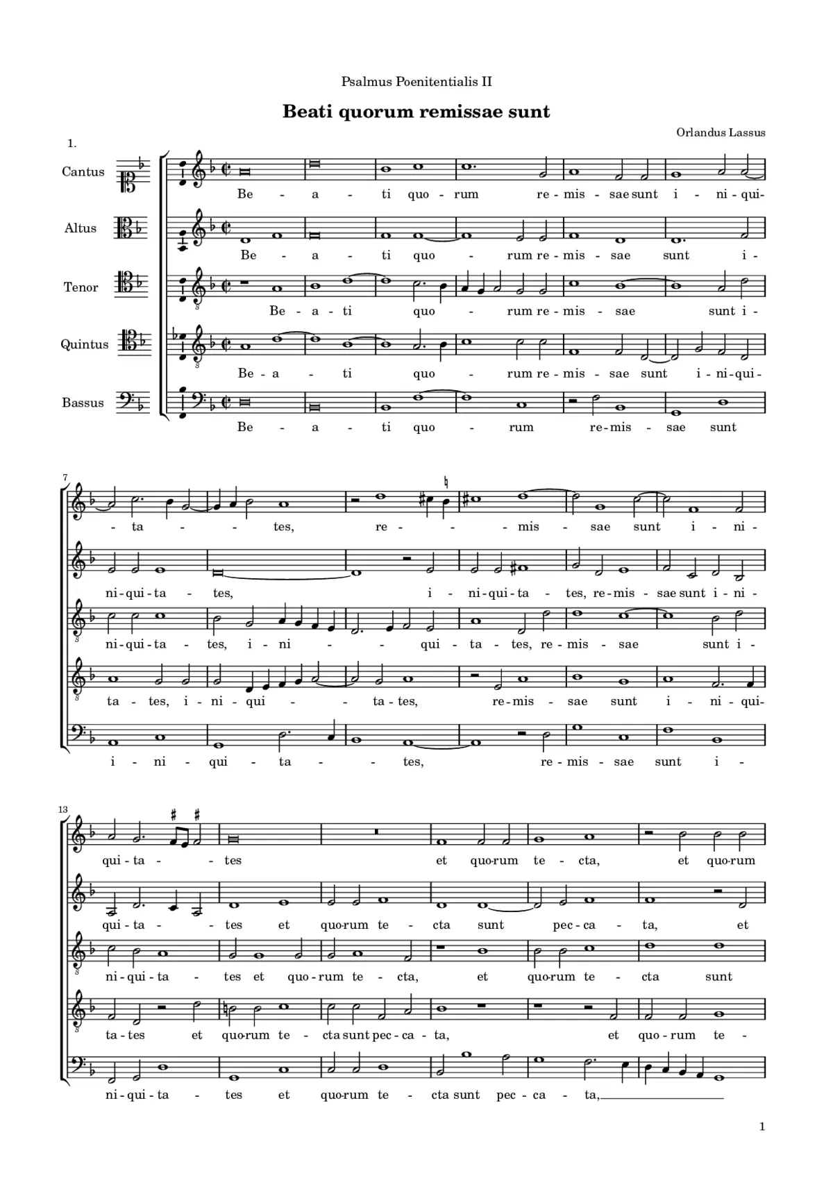 Beati quorum remissae sunt - Page 1