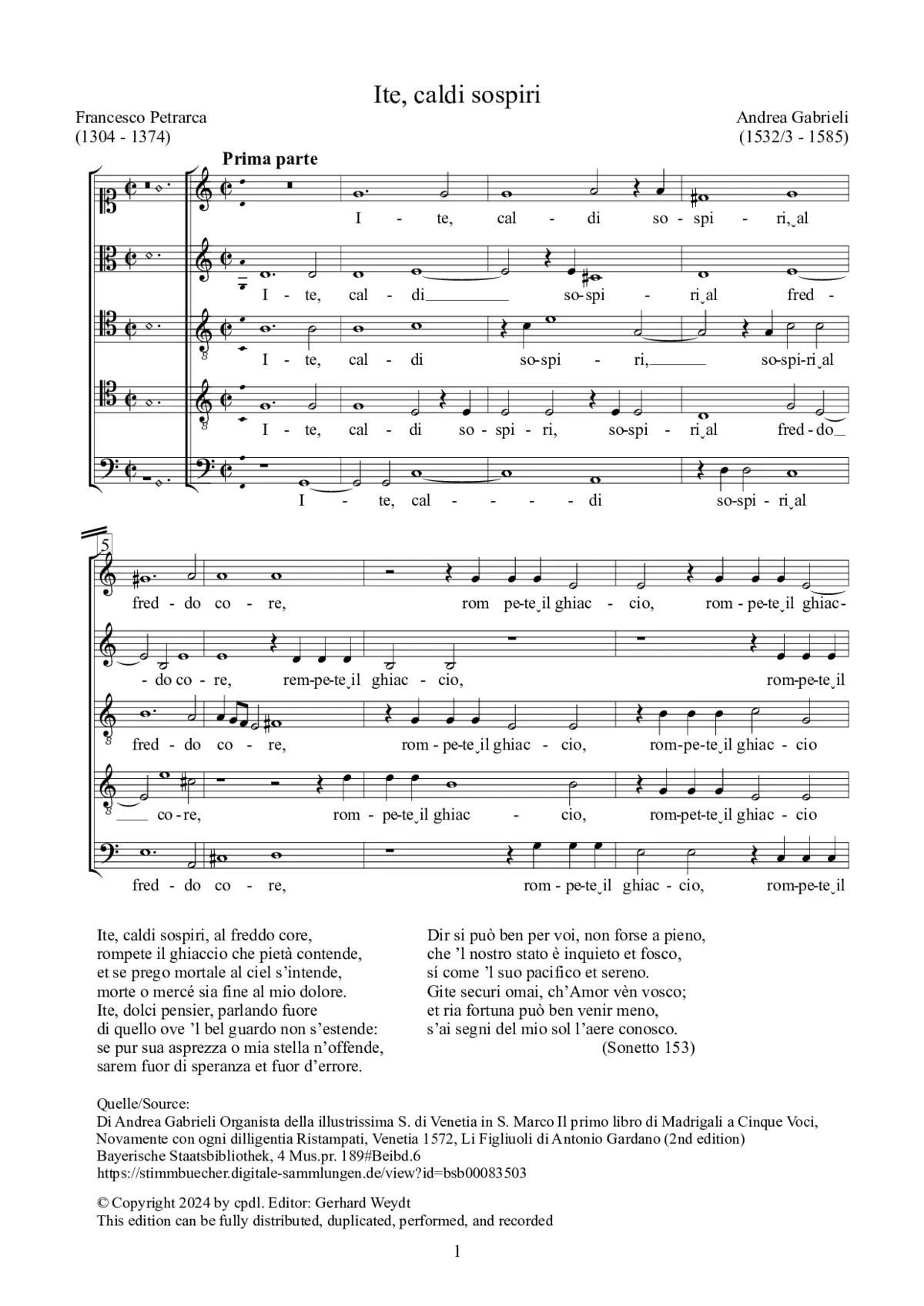 Ite, caldi sospiri - Page 1