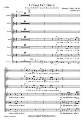 Gesang der Parzen, Op. 89