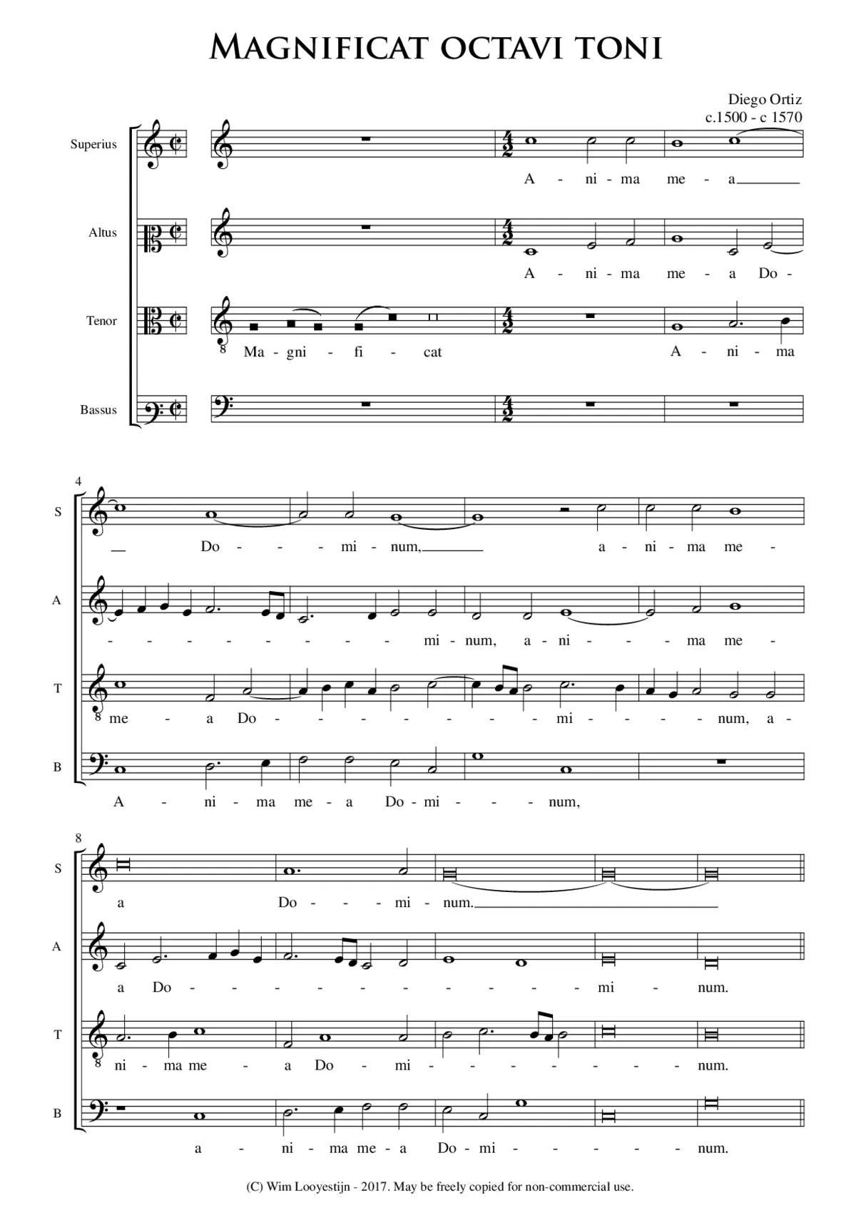 Magnificat octavi toni - Page 1