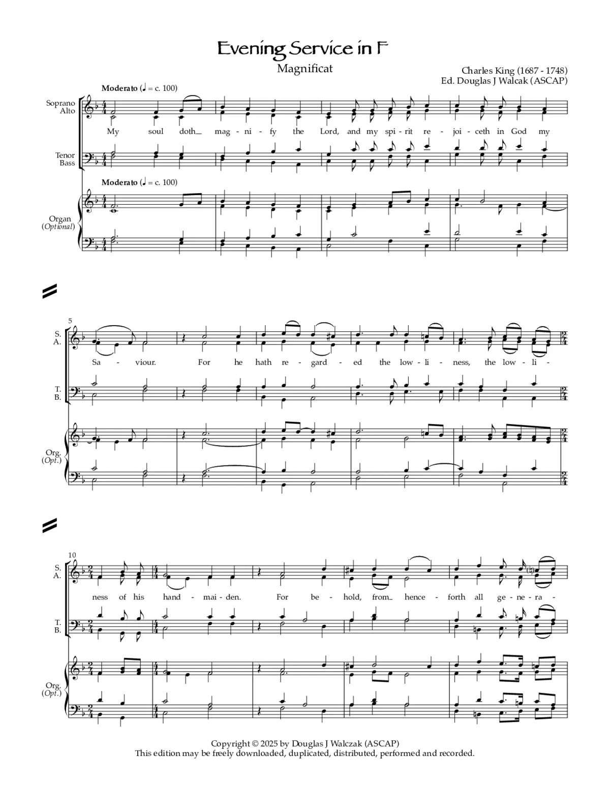 Magnificat and Nunc dimittis in F - Page 1