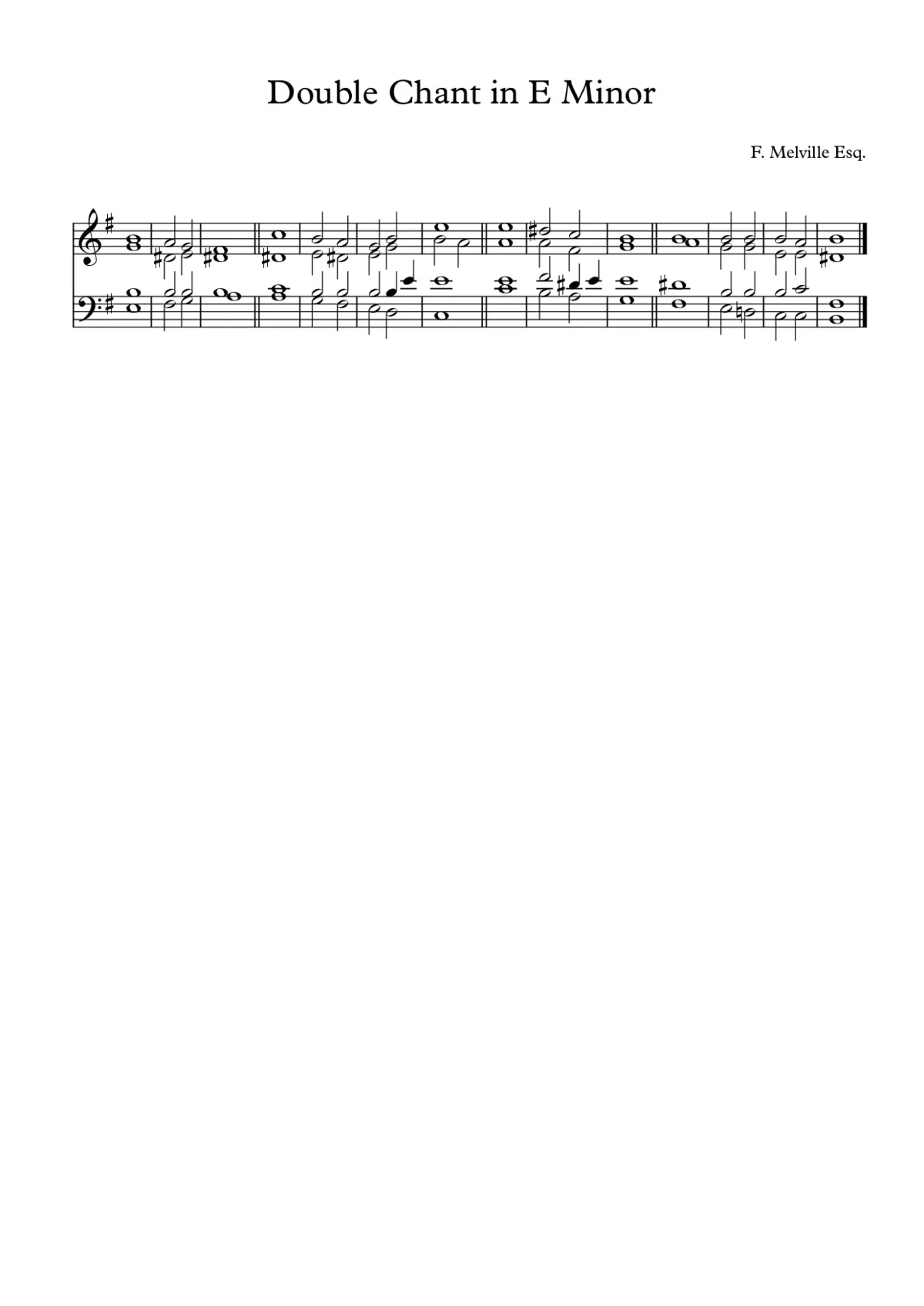Double Chant in E Minor - Page 1
