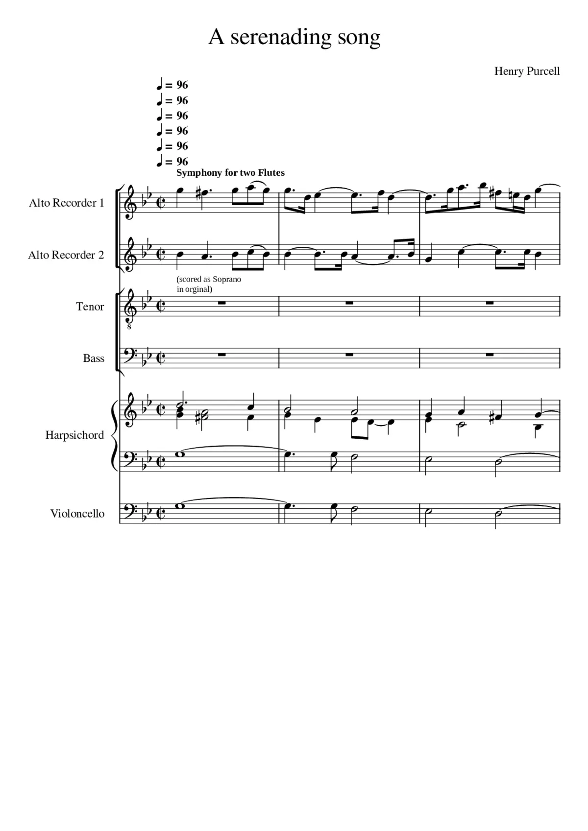 A Serenading Song - Page 1