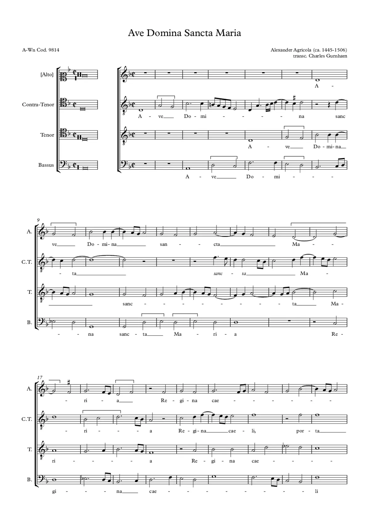Ave Domina Sancta Maria - Page 1
