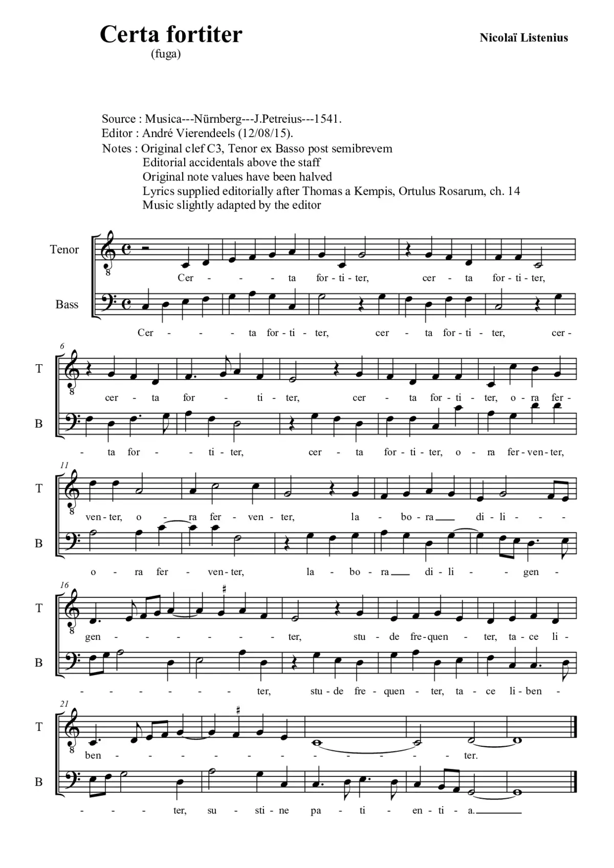 Certa fortiter - Page 1