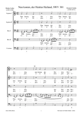 Nun komm der Heiden Heiland, SWV 301