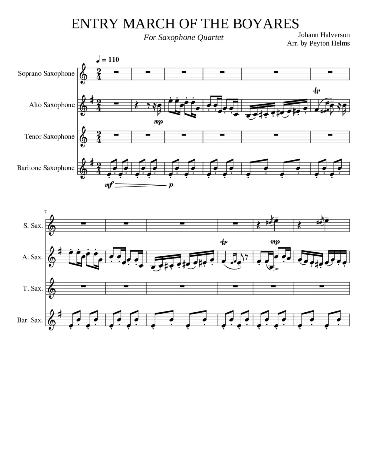 Entry March of the Boyares - Page 1