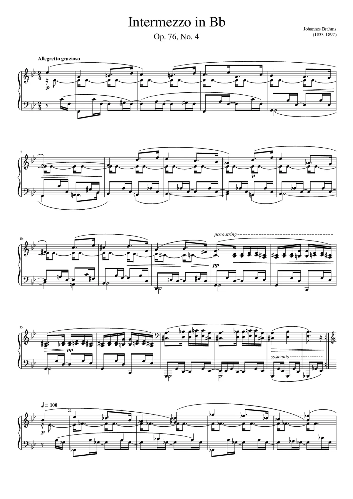 8 Piano Pieces op. 76 - Page 1