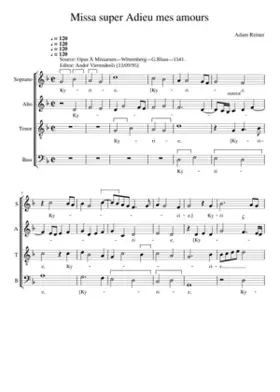 Missa super Adieu mes amours