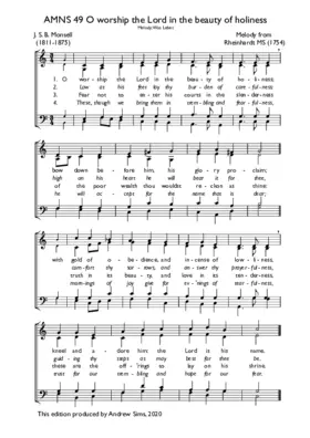 O worship the Lord in the beauty of holiness