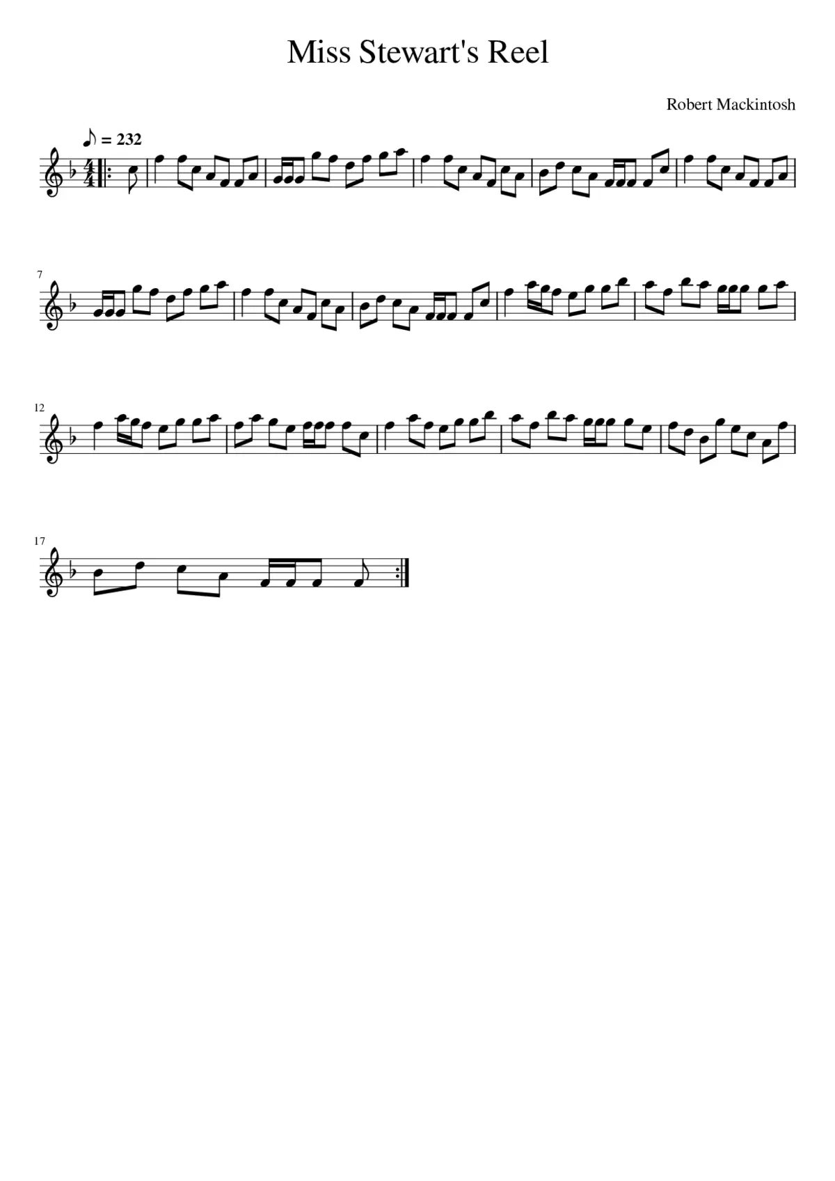 Miss Stewart's Reel - Page 1