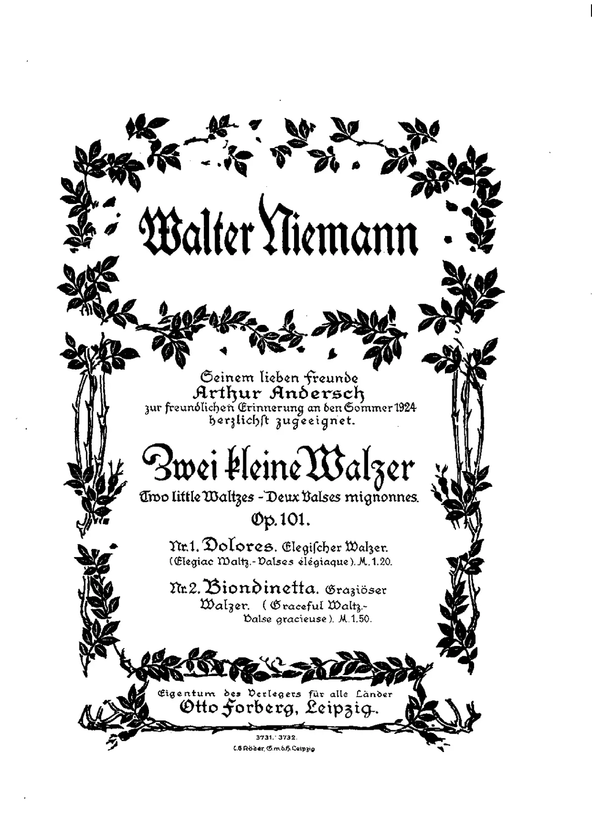 2 Kleine Walzer - Page 1