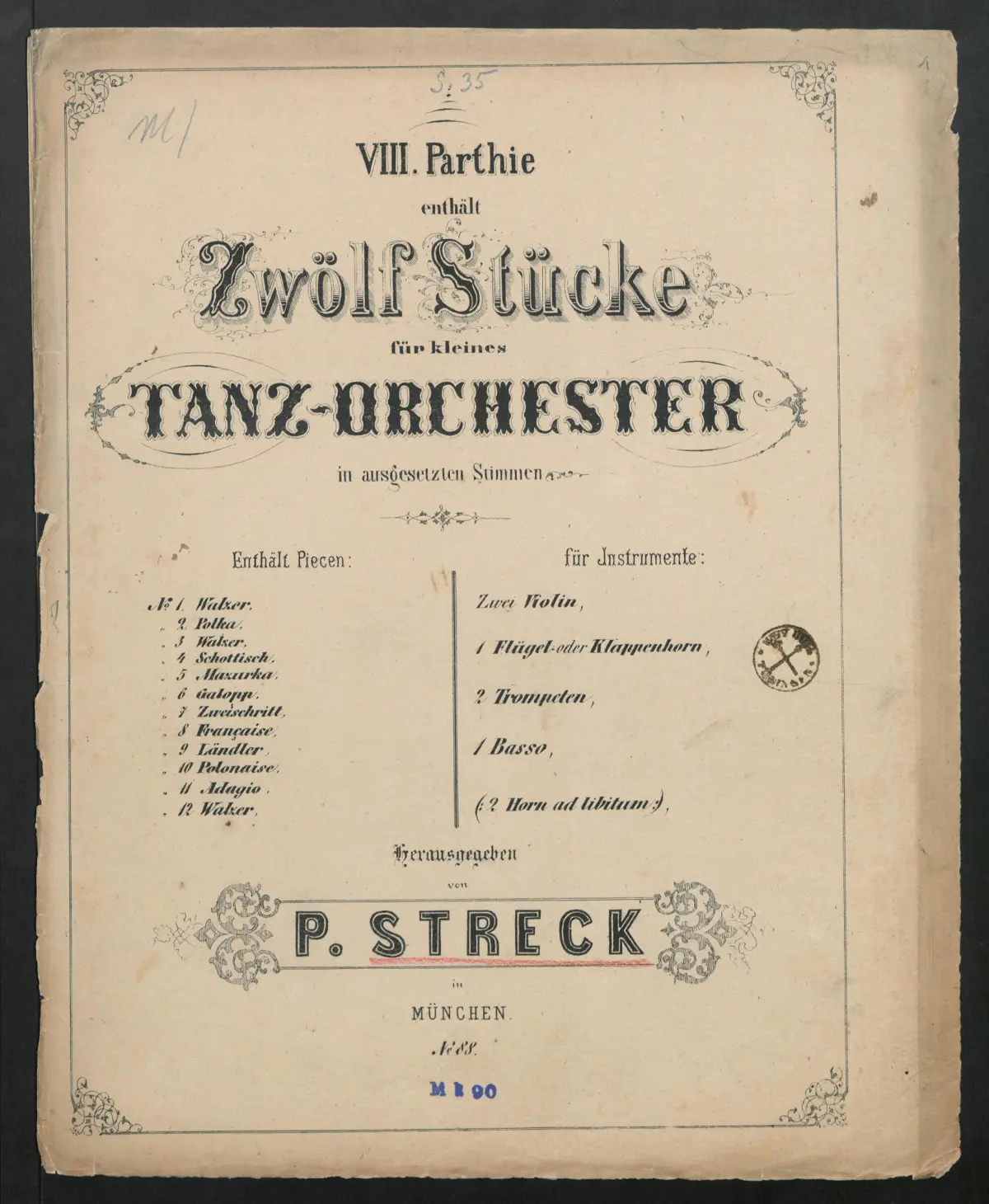 12 Stücke für kleines Tanz-Orchester - Page 1