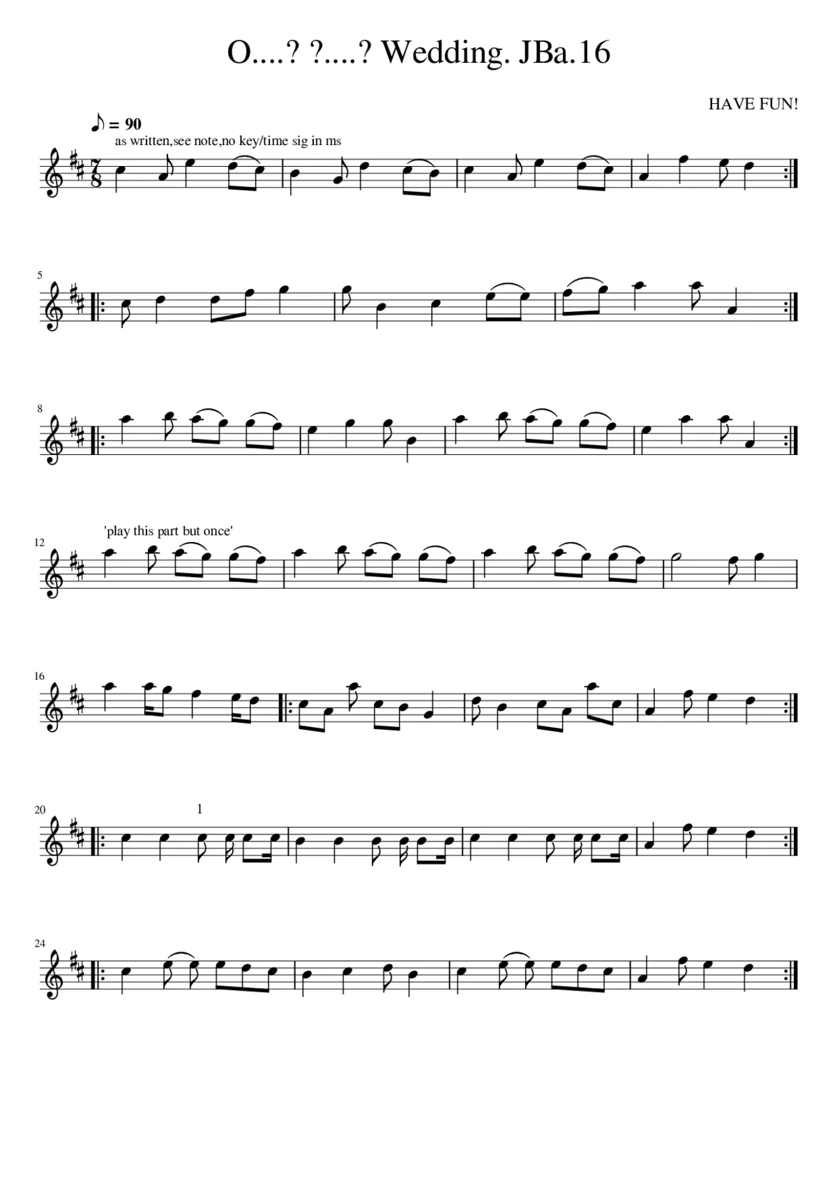 O....? ?....? Wedding. JBa.16 - Page 1