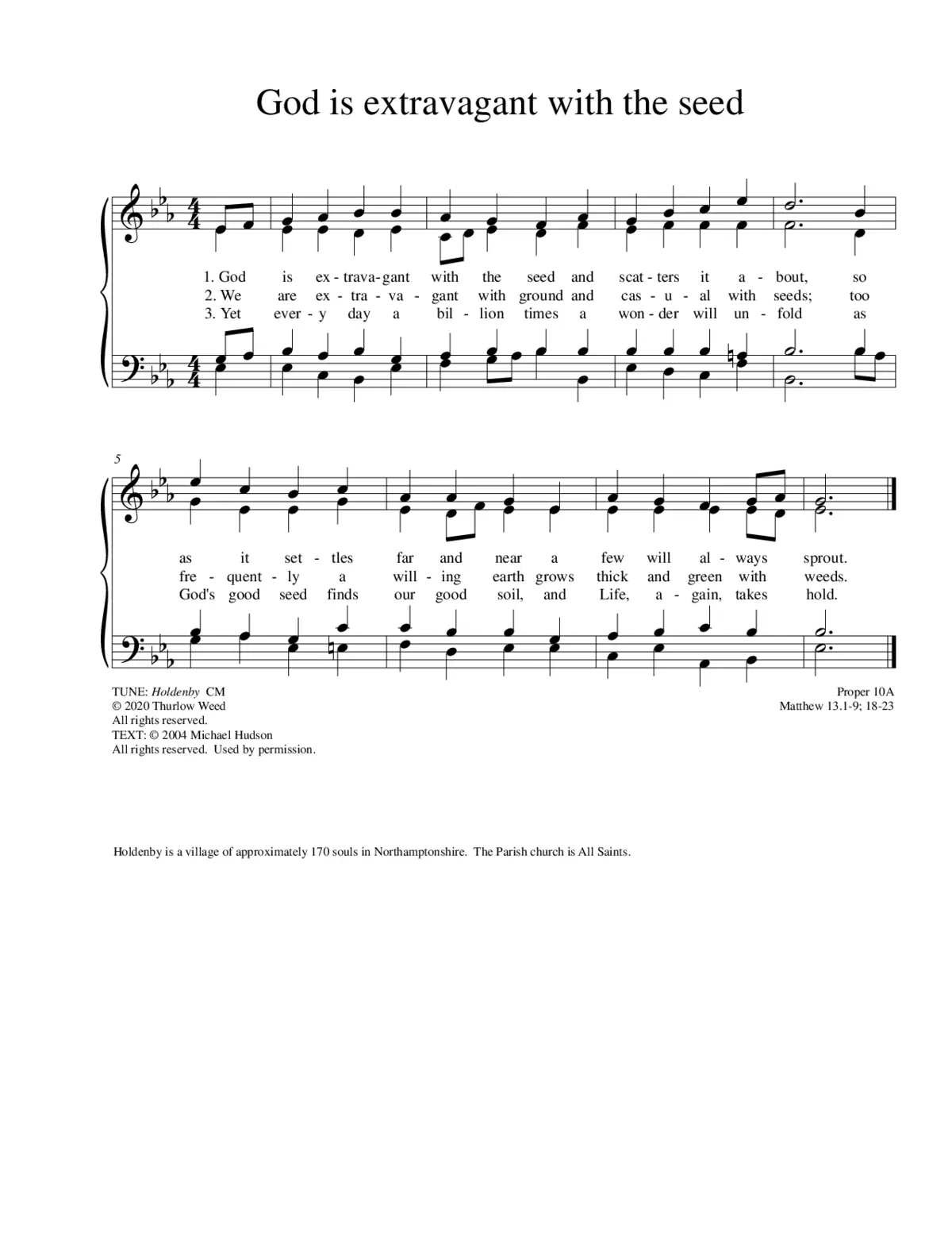 God is extravagant with the seed - Page 1