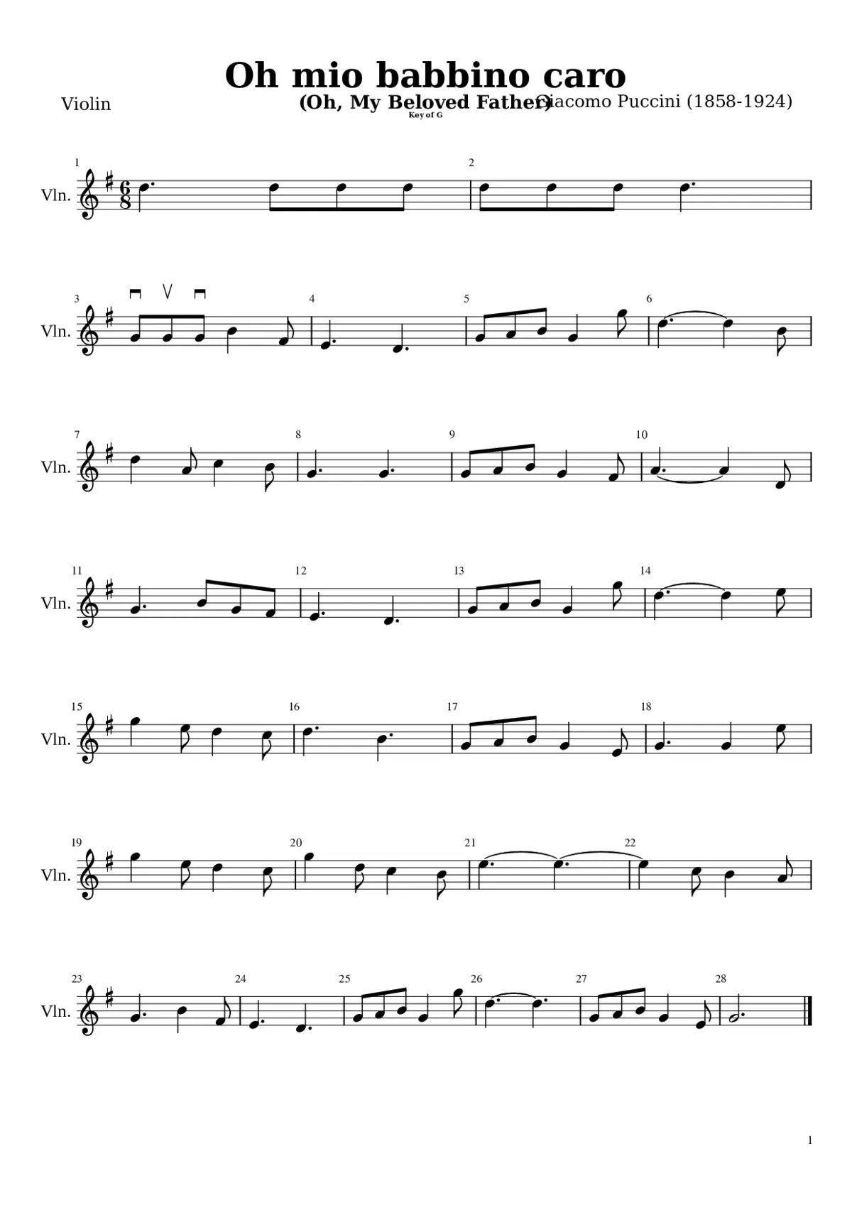 o mio babbino caro - Page 1