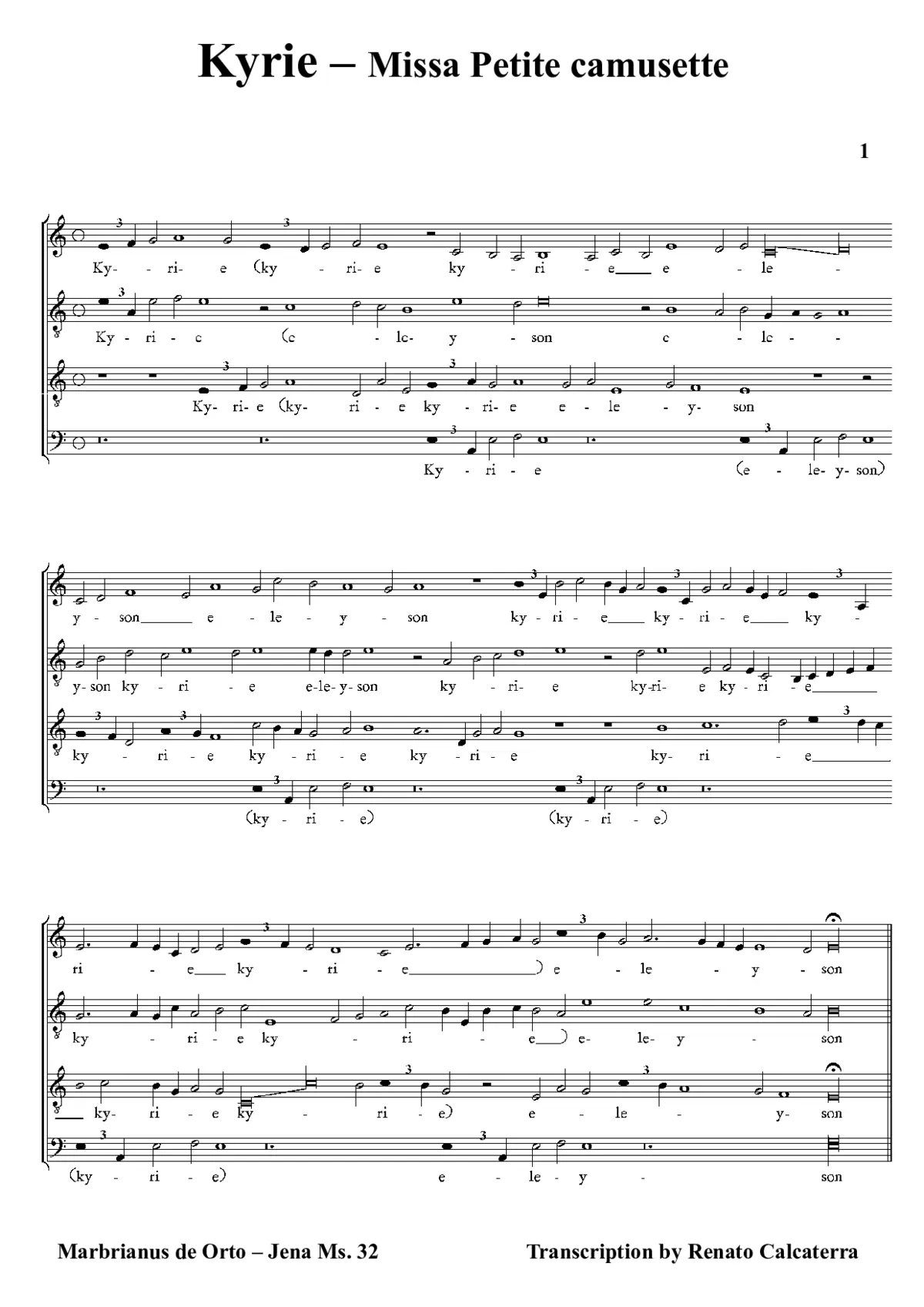 Missa Petite camusette - Page 1