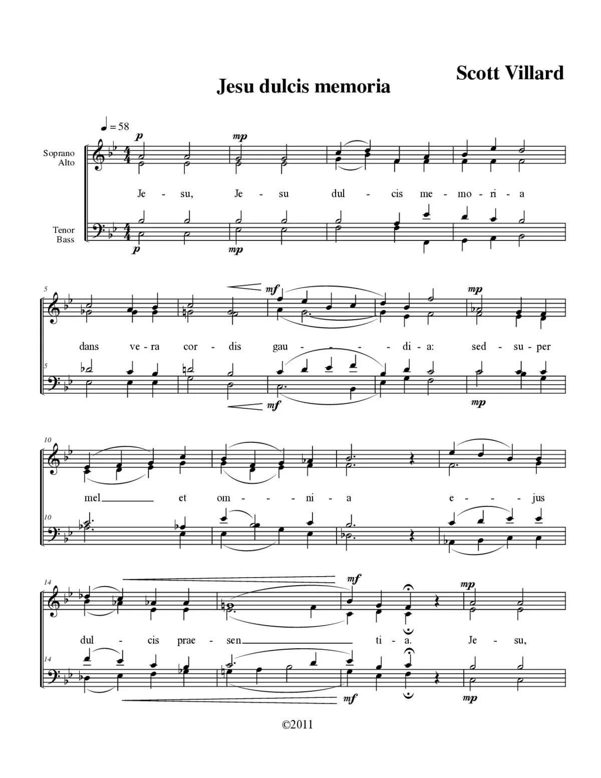 Jesu dulcis memoria - Page 1