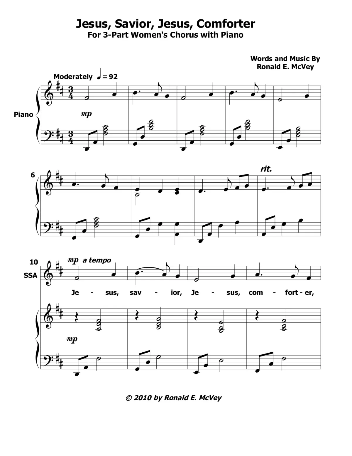 Jesus, savior, Jesus, comforter - Page 1